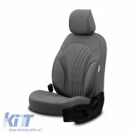 Seat Covers Otom Progressive Design Universal Full Synthetic Leather Front / Rear Set 11 Pieces Gray ΡRG-103-image-6317721