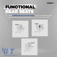 Seat Covers Otom Sport Plus City Design Universal Cotton / Rachel / Artificial Leather Front / Rear Set 11 Pieces Black SPTPLS-101CTY