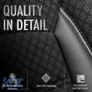 Seat Covers Otom Sport Plus Design Universal Cotton / Rachel / Artificial Leather Front / Rear Set 11 Pieces Black SPTPLS-101-image-6305296