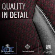 Seat Covers Otom Sport Plus Design Universal Cotton / Rachel / Artificial Leather Front / Rear Set 11 Pieces Dark Red SPTPLS-103-image-6308198