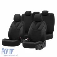 image-36-Seat Covers Otom Tempo Design Universal Cotton Rachel Front / Rear Set 11 Pieces Black TMP-1501