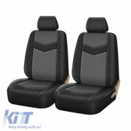 Seat Covers Prix All In One Black-Grey Pair 4 Pieces