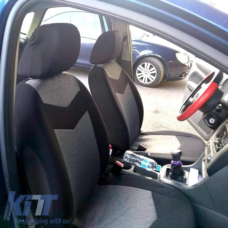 Seat Covers Prix All In One Black-Grey Pair 4 Pieces
