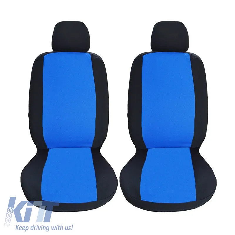 Seat Covers Smart Style Black-Blue Set Front-Rear 8 Pieces