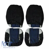 Seat Covers Smart Style Black-Blue Set Front-Rear 8 Pieces-image-6304243
