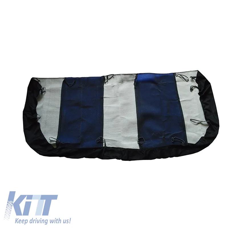 Seat Covers Smart Style Black-Blue Set Front-Rear 8 Pieces