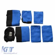 Seat Covers Smart Style Black-Blue Set Front-Rear 8 Pieces-image-6304246