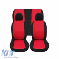 image-22-Seat Covers Smart Style Black-Red Set Front-Rear 8 Pieces