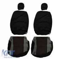 Seat Covers Smart Style Black-Red Set Front-Rear 8 Pieces-image-6304225