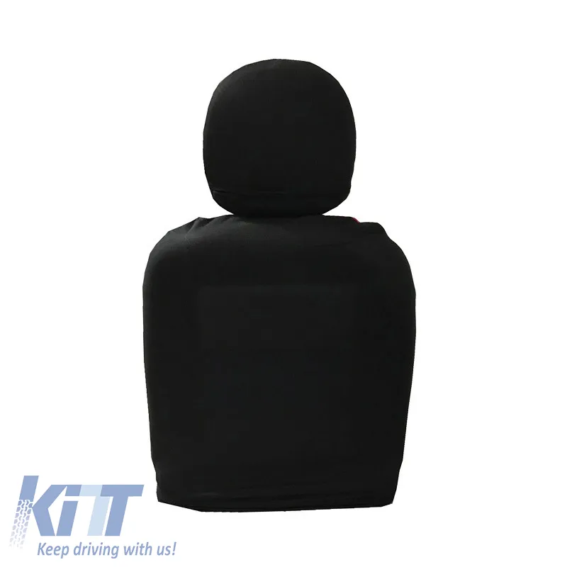 Seat Covers Smart Style Black-Red Set Front-Rear 8 Pieces
