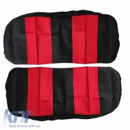 Seat Covers Smart Style Black-Red Set Front-Rear 8 Pieces-image-6304229