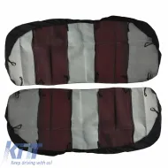 Seat Covers Smart Style Black-Red Set Front-Rear 8 Pieces-image-6304230