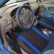 Seat Covers Sport All In One Black-Blue Pair 4 Pieces-image-6292472