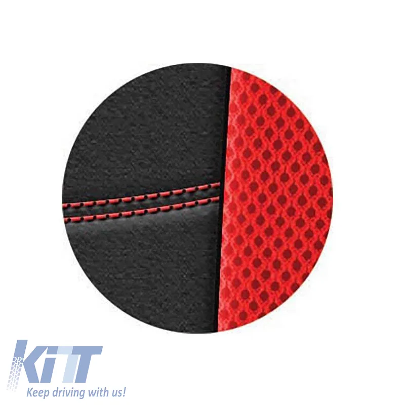 Seat Covers Sport All In One Black-Red Pair 4 Pieces