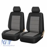 image-33-Seat Covers Super Fit In One Black-Grey Pair 4 Pieces