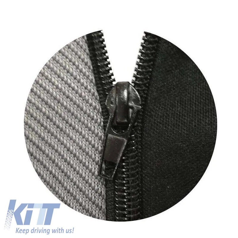 Seat Covers Super Fit In One Black-Grey Pair 4 Pieces