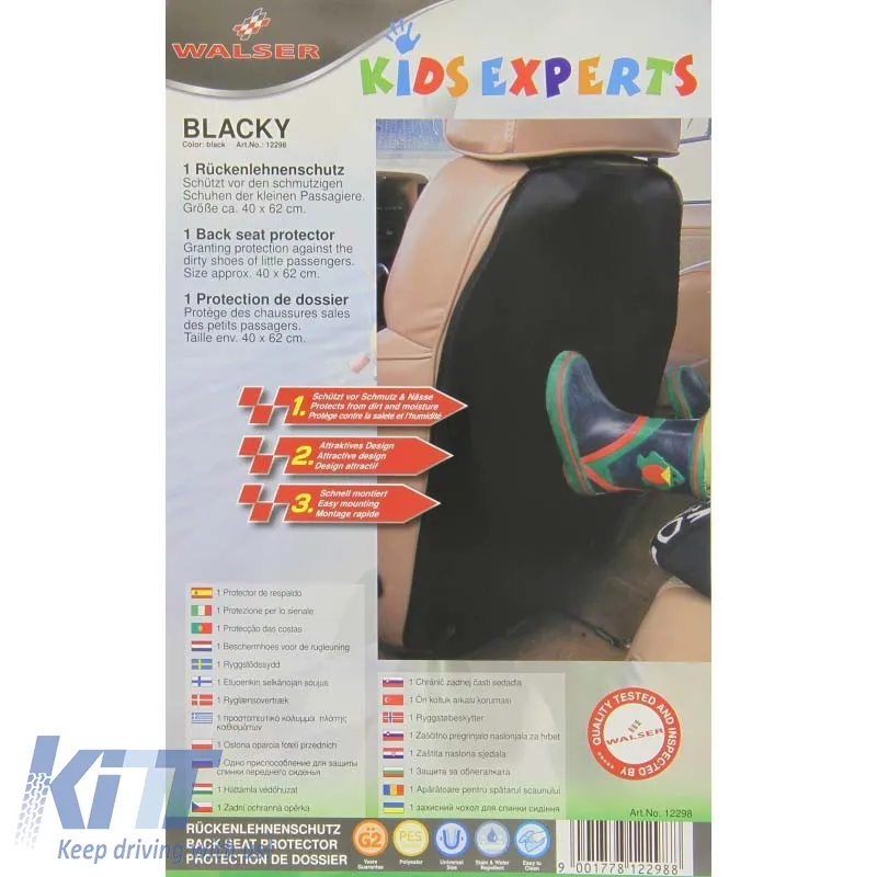 Seat Covers Walser Black 40x62cm 1 Pc