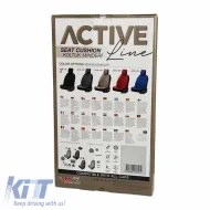 Seat Cushion suitable for Otom Active Line Fabric Lacoste Embossed Blue ACTL-105 1 Piece-image-6305136