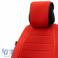 Seat Cushion suitable for Otom Active Line Fabric Lacoste Embossed Red ACTL-104 1 Piece-image-6305139