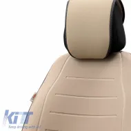 Seat Cushion suitable for Otom Active Line Fabric Lacoste Embossed Beige ACTL-103 1 Piece-image-6325943