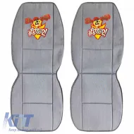 Seat Cushions Double Face Canvas Warner Bros Looney Tunes Blue Bugs Bunny / Grey Taz 2 Pcs-image-6302489