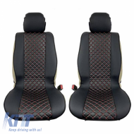 image-12-Seat első öléspárna PU Royal fekete, piros varrással, 2 darabos