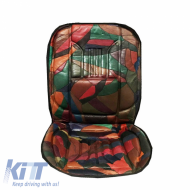 Seat Front Cushion ''Camouflage'' 100% Leather Brown-Black 1 Piece 11049-image-6306113