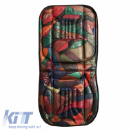 Seat Front Cushion ''Camouflage'' 100% Leather Brown-Black 1 Piece 11049-image-6306115