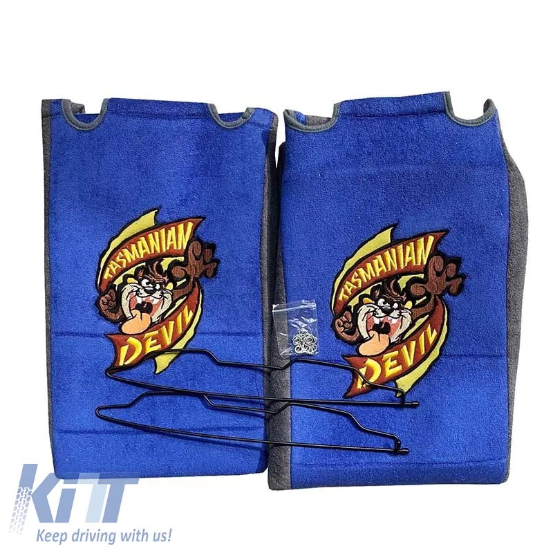 Seat Front Cushions 100% Towel Taz WB Blue/Grey 2 Pieces 2756-39