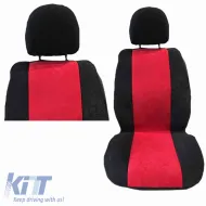 Seat Front Cushions Alcadara Black-Red Super Fresh 2 Pieces-image-6295382
