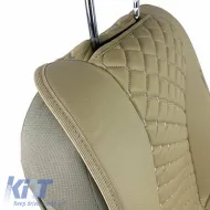 Seat Front Cushions PU Royal Beige 2 Pieces-image-6292596