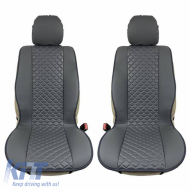 Seat Front Cushions PU Royal Gray 2 Pieces
