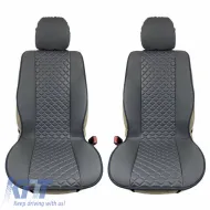 image-42-Seat Front Cushions PU Royal Gray 2 Pieces
