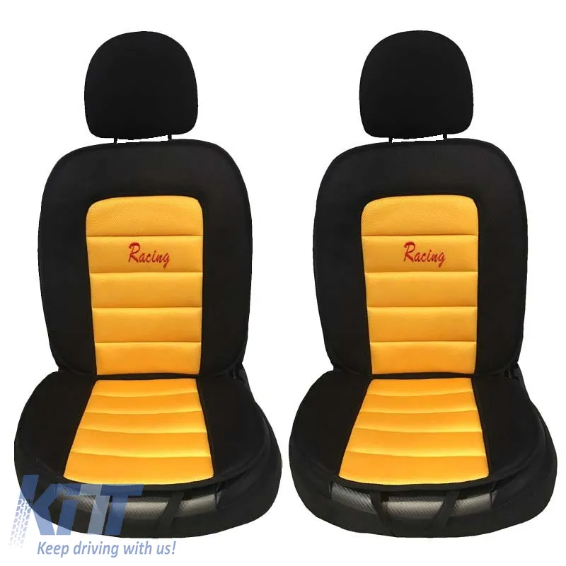 Seat Front Cushions Racing Black/Yellow 5 Pcs