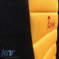 Seat Front Cushions Racing Black/Yellow 5 Pcs-image-6296087