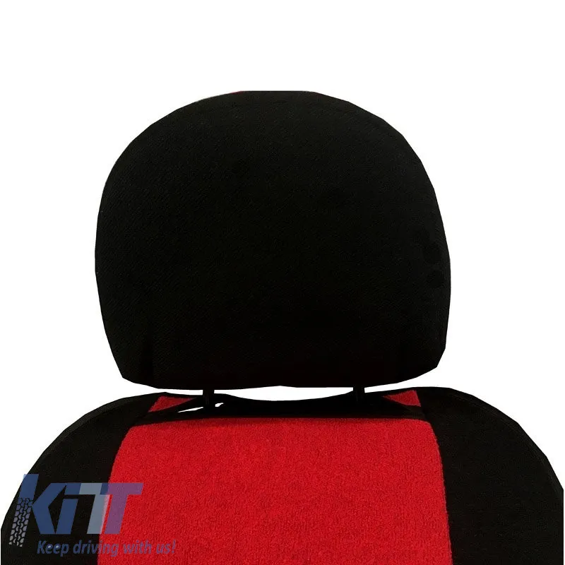 Seat Front Cushions Towel Super Fresh Black-Red 2 Pieces
