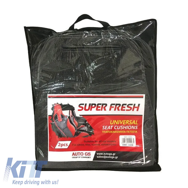 Seat Front Cushions Towel Super Fresh Grey 2 Pieces