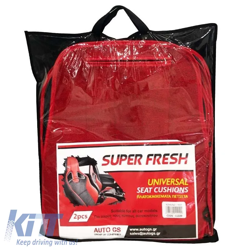 Seat Front Cushions Towel Super Fresh Red 2 Pieces