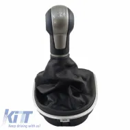 Sebességváltó gomb szoknyával fekete/ezüst Seat Leon 2/Toledo 3 típushoz 6 sebességes GK0342-image-6298406