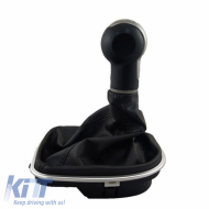Sebességváltó gomb szoknyával fekete/ezüst Seat Leon 2/Toledo 3 típushoz 5 sebességes GK0341-image-6298419