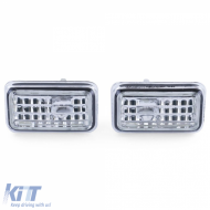Seitenblinker aus klarem Glas mit Chrom, geeignet für Porsche 911 924 944 964 993-image-6209353