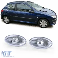 image-44-Seitenblinker aus klarem Glas mit Chrom, geeignet für Peugeot 107 206 SW CC 307 407 607 und Toyota Aygo
