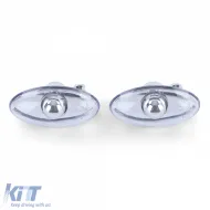 Seitenblinker aus klarem Glas mit Chrom, Paar, geeignet für Citroen C2 C3 C5 Xsara N1 N2 N68-image-6194592