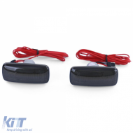 Seitenblinker mit LED-Leuchtleisten, schwarz, geeignet für Jeep Liberty 08-12 und Grand Cherokee 3 05-10-image-6202086