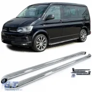 image-63-Seitenleisten Schweller Schutz aus poliertem Edelstahl geeignet für VW T5 T6 T6.1 mit kurzem Radstand