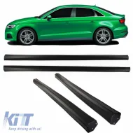 image-7-Seitenschweller geeignet für Audi A3 8V 16-20 Limousine aus ABS-Kunststoff 2 Stück