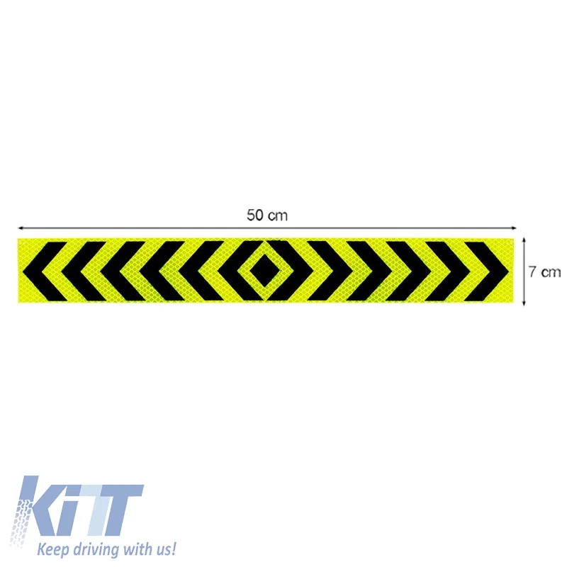Self-Adhesive Reflective Tape Arrow Yellow 3M 4083 P.3M.343 / A 50 x 7cm 1 Piece