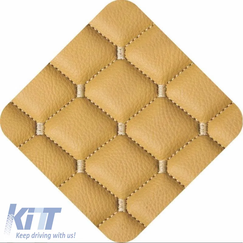 Semi Front Seat Covers PU Royal Beige 4 Pieces