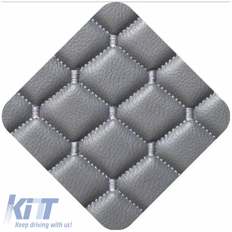 Semi Front Seat Covers PU Royal Gray 4 Pieces