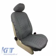 Semi Front Seat Covers PU Royal Gray 4 Pieces-image-6292498